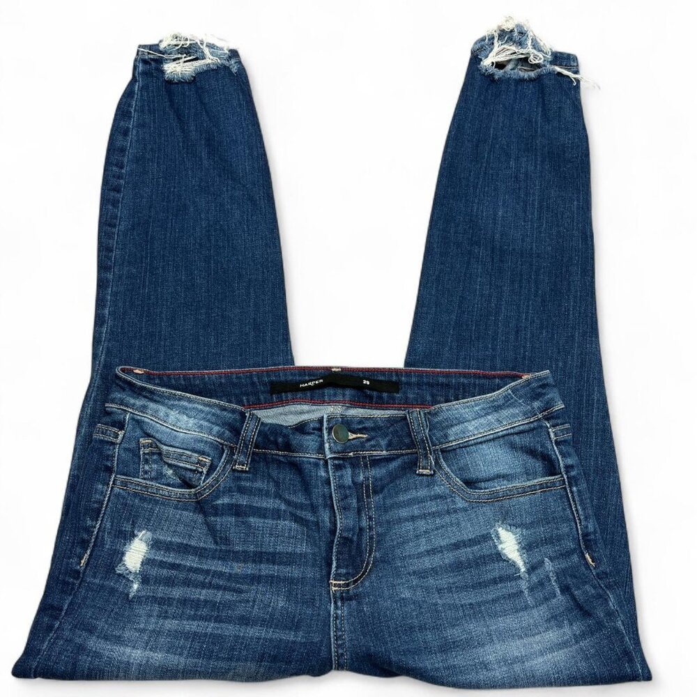 Harper Distressed Skinny Jeans | Women’s 29 | Blue Denim